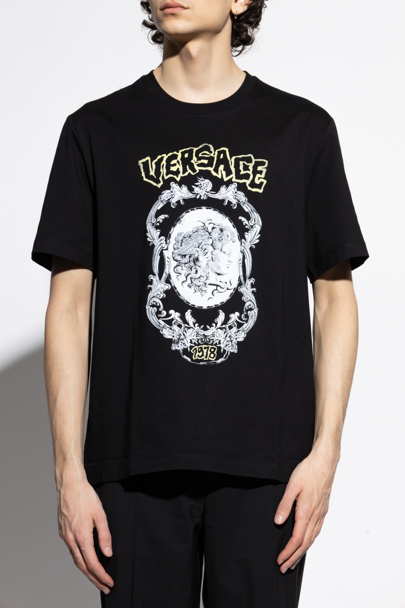 Tシャツ・カットソー Versace T-Shirt With Front Print Black T-shirt with print Versace - Vitkac Italy
